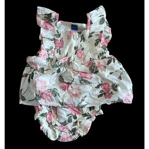 Baby Girl’s Floral Pink and White 2 Piece
